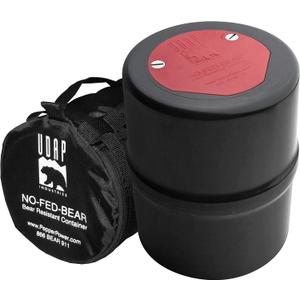UDAP Bear Resistant Canister, Hiking Camping Backpacking Hunting Food Storage Container with Carrying Case, 2 Gallons,8” x 10”, BRCWC, One Size