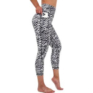 Neonysweets Womens Printed Tummy Control Yoga Workout Leggings Pocket (Medium)
