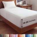 Extra Deep Twin XL Sheet Set - 3 Piece Breathable & Cooling Bed Sheets - Easily Fits 18 to 24 inch Mattress - Ultra Soft, Wrinkle & Fade Free w/ Extra Deep Pockets - Comfy Hotel Luxury Bedding - White
