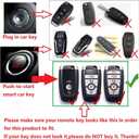 Soft Silicone Rubber Carbon Fiber Texture Case Key Fob Cover For Ford Bronco Escape Expedition Explorer F150 F250 F350 F450 F550 Fusion Maverick Mondeo Ranger Car Key - Black - Weave Keychain