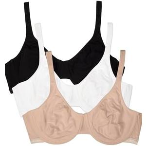 Fruit of the Loom Women's Unlined Underwire Bra-Cotton & Spandex Blend for Natural Shape and Flexibility 40DD