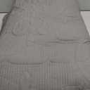 Dark Grey Damask Quilt California Cal King Size Bedding Sets with 2 Pillow Shams, Oversized Boho Bedspread Lightweight Soft Farmhouse Vintage Coverlet Jacquard Bed Cover for All Season, 3 Pieces