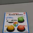 Set of 4 Buzzers for Trivia Games, Answer Buzzers for Classroom, Family Feud Jeopardy Buzzer, Game Buzzers with Lights and Sound for Classroom, Game Show Buzzer Buttons