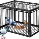 Pigeon Trap Cage Bird Traps for Small Birds with One-Way Entry Trapping for Quail Chicks Doves Feral Cat Pigeon Coop