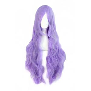 MapofBeauty 32"/80cm Fashion Long Curly Cosplay Wig (Light Purple)