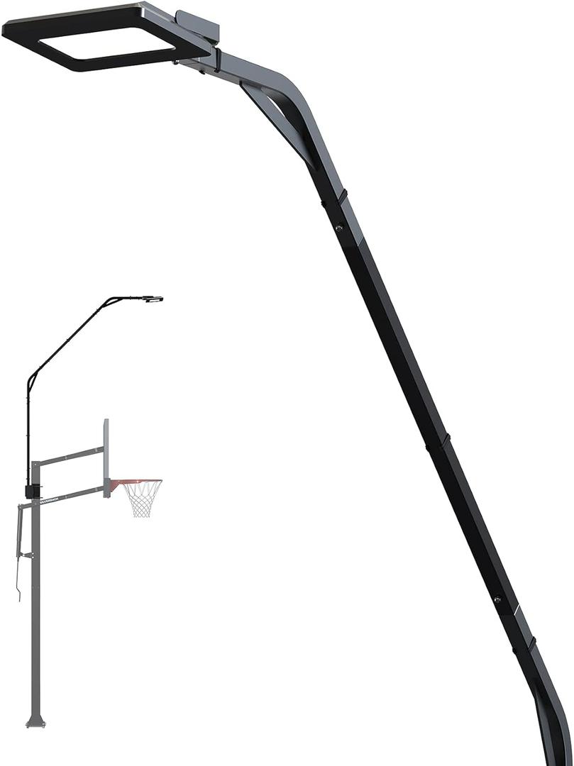 Silverback LED Basketball Hoop Light Illuminates Backboard, Rim, and Court and Fits Square Silverback and Goaliath In-Ground Hoops Silverback LED Basketball Hoop Light Illuminates Backboard, Rim, and Court and Fits Square Silverback and Goaliath In-Ground Hoops