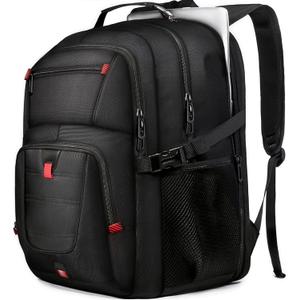 50L Travel Backpack, 17 inch Quality Laptop Backpack for Men, Durability Extra Large Storage space Sturdy TSA Friendly with Port College School Rucksack Bag Gifts for Him Men Women, Black