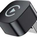 Car Wireless CarPlay Adapter for Toyota Corolla 2020 2021 2022 2023 2024 2-in-1 Support Apple CarPlay and Android Auto Mini USB Design Fast Connection Plug and Play, Black (normal)