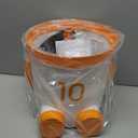 URALFA Astronaut Trash Can, 12 Liter /3.2 Gallon Bathroom Trash Can with Lid, Cute Garbage Can for Kids, Plastic Garbage Can with Swing Lid, Spaceman Wastebasket for Bedroom, Dorm, Living Room, Orange