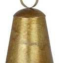 Fovths 1 Pack Huge Christmas Cow Bell Giant Hanging Metal Cone Bell Vintage Harmony Cow Bell with Rope for Christmas Garland Decor Xmas Tree Wind Chimes Craft