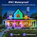 LETIANPAI 300FT Permanent Outdoor Lights,RGB Eaves Light with App Control Remote,DIY Scene Modes IP67 Waterproof Under Eave Lighting,Outdoor Lights for Decor,Garden Decor,House,Party,Holiday