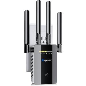 2026 New WiFi Repeater Routers Signal Amplifier for Home, Office, Garage, 8X Faster Access Point with Ethernet Port, 1-Tap Setup