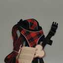 PUPTECK Soft Mesh Dog Harness and Leash Set Pet Puppy Cat Comfort Padded Vest No Pull Harnesses, Red&Black, L (L (NECK: 17", CHEST: 18.8"-24"))