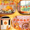 8.2 ft Fall Decor Wooden Beads Garland with Pumpkin Fall Tiered Tray Decorations for Home Pumpkin Wood Beads Hanging Banner Thanksgiving Farmhouse Decor for Halloween Home Fireplace Autumn Hanging