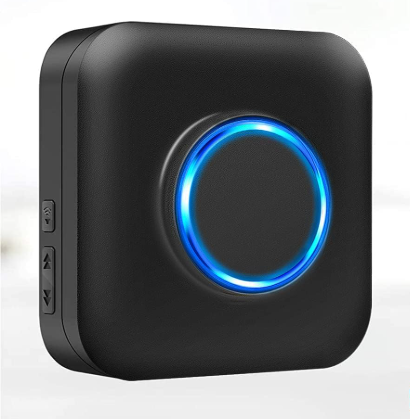 Door Chime Bistee Wireless Door Chimes When Door Open Entry Alarm 600FT Range with 58 Chimes 5 Volume Levels LED Indicator for Business/Home/Office/Stores, Black