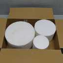 3 Tiers 4" 6" 8" Round Styrofoam Cake Dummies Set 12 Inch Tall White Fake Cake, Dummy Cake for Wedding Cake Supplies Decorating Birthday, Baby Shower Display