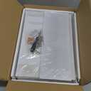 Trironsun Vintage Double Layer Bread Box for Kitchen Counter Bamboo Bread Storage Container Large Capacity Bread Storage Bin (Antique White)