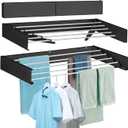 FOCHIER F Laundry Drying Rack Wall Mounted Clothes Drying Rack Black,23.6"