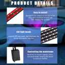 KVAEY Car LED Interior Lights, Vehicle RGB 48 LED Multicolor Strip Light with Remote Control, Universal Under Dash Lighting Kit with Sound Active Function, Car Accessories (Cigarette Lighter+Remote)
