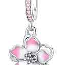 Birthday Fashion Love Heart Dangle Charm 925 Sterling Silver Charms fits Bracelets and Necklace Pendant Bead Charms Jewelry Present for Women Family Friends