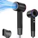 Professional Ionic Hair Dryer, 1800W High Speed Blow Dryer for Home Salon, Real 200 Million Negative Ions, 120,000 RPM Brushless Motor for All Hair Types-1 (Black)