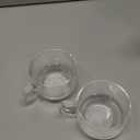 Espresso Cups Set of 4, 5 oz Small Shot Glasses with Handle, Clear Demitasse Mugs for Double Espresso or Tea, Coffee Machine Accessories