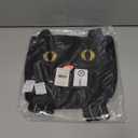 Juvale Black Cotton Cat Trick or Treat Bag with Gold Foil Eyes, Reusable for Kids, 11.25 x 15.5 in Canvas Tote for Halloween Parties