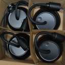 Edvision 4Pack Food Fan for Table, AA Battery Powered, Portable Fan with Flexible Gooseneck and Soft Blades, Soundless Table Fan for BBQ, Picnic, Party, Patio (Non-rechargeable,Black)