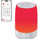 Red Light Sleep Sound Machine – Night Light for Bedroom with 5-Level Red Light Therapy (620–690nm), 32 White Noise & Nature Sounds, Smart App Control, Timer & Wake-Up Alarm Clock