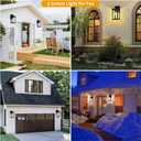 Solar Wall Lights Outdoor with 3 Lighting Modes & Motion Sensor, Solar Porch Light with 2 Bulbs, Waterproof Outdoor Wall Sconce Lantern Lamp Fixture for Garage Porch Shed Barn Yard Garden Front Door