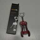 Beneno Wine Opener, Zinc Alloy Premium Wing Corkscrew with Multifunctional Bottles Opener, Sharp Wine Corkscrew with Ergonomic Non-Slip Wing Handle, Purple