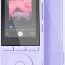 64GB MP3 Player with Bluetooth 5.3, Music Player with HiFi Sound for Sports Runners, 2.4" Screen MP3 Player Built in HD Speaker Voice Recorder E-Book, Expanded Up to 128GB, Earphone Included, Purple