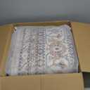 Vintage Living Room Area Rug 8x10 - Large Soft Washable Oriental Traditional Distressed Farmhouse Rugs for Bedroom - Indoor Floor Accent Carpet for Home Office House Decor - Beige