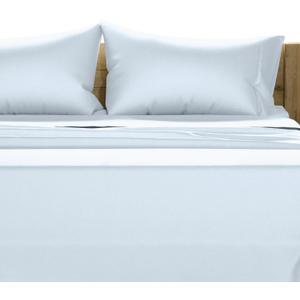 TEXAS LINEN CO. 100% Egyptian Cotton Sheets King Size - 1500 Thread Count King Size Sheets Set, 4 PC Luxury Bedsheet (Light Blue), Soft, Cooling, 17" Deep Pocket Sateen Weave Bedsheet Set