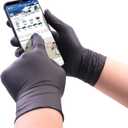 Wostar Nitrile Disposable Gloves Powder & Latex Free 4mil Touch Screen Disposable Non-Sterile Nitrile Exam Gloves, M