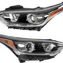 For 2019-2021Kia Forte Sedan Halogen Headlights Assembly w/Bulbs,Right Passenger and Left Driver Side Headlights Headlamp with LED DRL (Left+Right)
