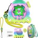 Jchphine Hard Case and Silicone Cover for Tamagotchi Paradise Electronic Pet, Protective Cases for Tamagotchi Paradise with Screen Protector and Lanyard (Rainbow)