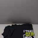 I Teach My Girl To Hit And Steal Softball Mom Dad Parent T-Shirt (Small, Black)