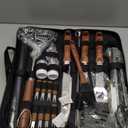 31pcs BBQ Grill Accessories Gifts for Men Dad, Heavy Duty Grilling Tools Gift Set for Fathers Day, Stainless Steel BBQ Utensils Kit with Mats, Grill Brush in Carrying Bag Brown