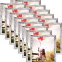 HORLIMER 8x10 Picture Frame Set of 15, Distressed White Picture Frames Display 8 by 10 Photo for Wall or Tabletop