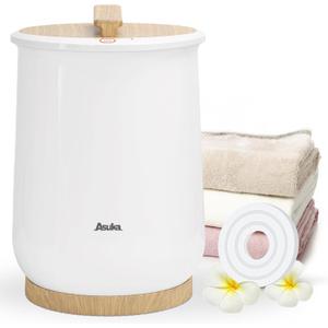 Asuka Towel Warmer for Bathroom, Large Towel Warmer Bucket, Easy One-Button Control, Auto Shut-Off, 21L Capacity Fits Up for Two 40"X70" Oversized Towels, PJs Bathrobe, CL1 (Wood), 191313