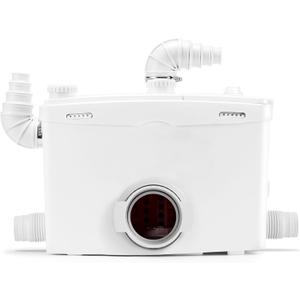 1500W Macerator Pump for Conventional Toilet with A Bottom Outlet Toilet Pump Upflush to 32.8FT 2800GPH Utility Sink Pump 4 Water Inlets 2 Outlets Macerating Toilet System for Toilet Shower Kitchen