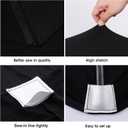 BDDC Table Covers for 6 Foot Tables, 2 Pack Black Washable and Wrinkle Resistant Stretch Tablecloths Rectangle 6ft for Events, Wedding, Banquets, Parties