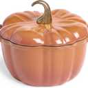 Larder & Vine 5.5 qt Pumpkin Enameled Cast Iron Dutch Oven Pot, Harvest