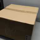 Pottery Pots Bowl Medium Fiber stone Indoor Outdoor Modern Round Planter, 11 Inch Tall, Black