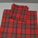 AQOTHES Pack of 2 Christmas Plaid Decorative Throw Pillow Covers Scottish Tartan Cushion Case for Farmhouse Home Holiday Decor Red and Green, 18 x 18 Inches