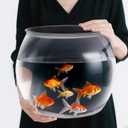 Geelin 5 Gallon Plastic Fish Tank Large Bowl Shatterproof with Crystal Clear Clarity for Terrarium, Flower Vase Centerpiece Gift for Fish Lovers (Round)