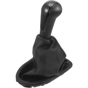 5 Speed Manual Gear Shifter Knob with Cover for Chevrolet Spark | Automotive Gearbox Stick Shifter Lever Knob Black Plastic and Faux Leather 1 Pcs