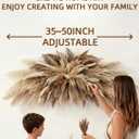 NTLPAMPA Large Boho Decor Pampas Grass Wall Decor (35~50inch) - Natural Dried Flower All-in-One Kit ,Easy Install, Perfect Decor for Living RoomWedding ArchEntrywayParty Decor