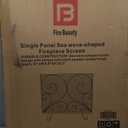 Fire Beauty Single Panel Fireplace Screen Handcrafted Solid Wrought Iron Mesh, Heat-Resistant Fire Spark Guard for Fireplace-Black